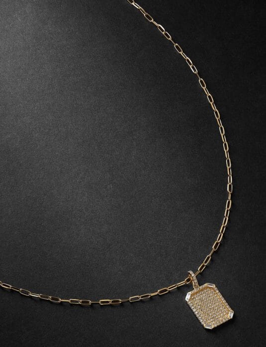 Collier chien en or 18 carats et diamants