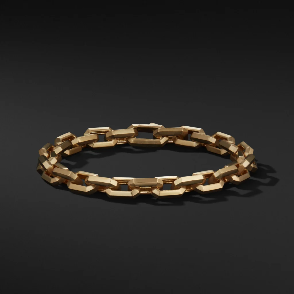 18k gold link bracelet