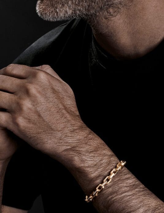 Bracelet à maillons en or 18 carats avec diamants 1