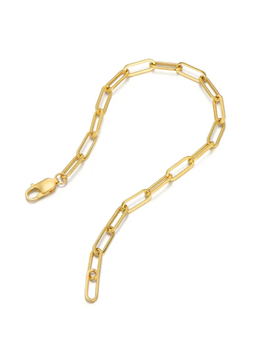 Bracelet trombone ouvert en or 18 carats