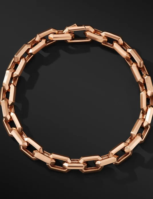 Bracelet à maillons en or rose 18 carats