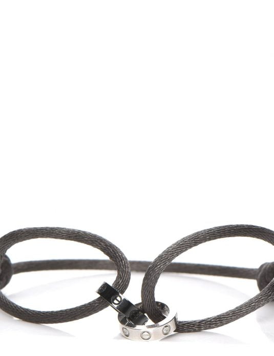 Bracelet cordon en or blanc 18 carats