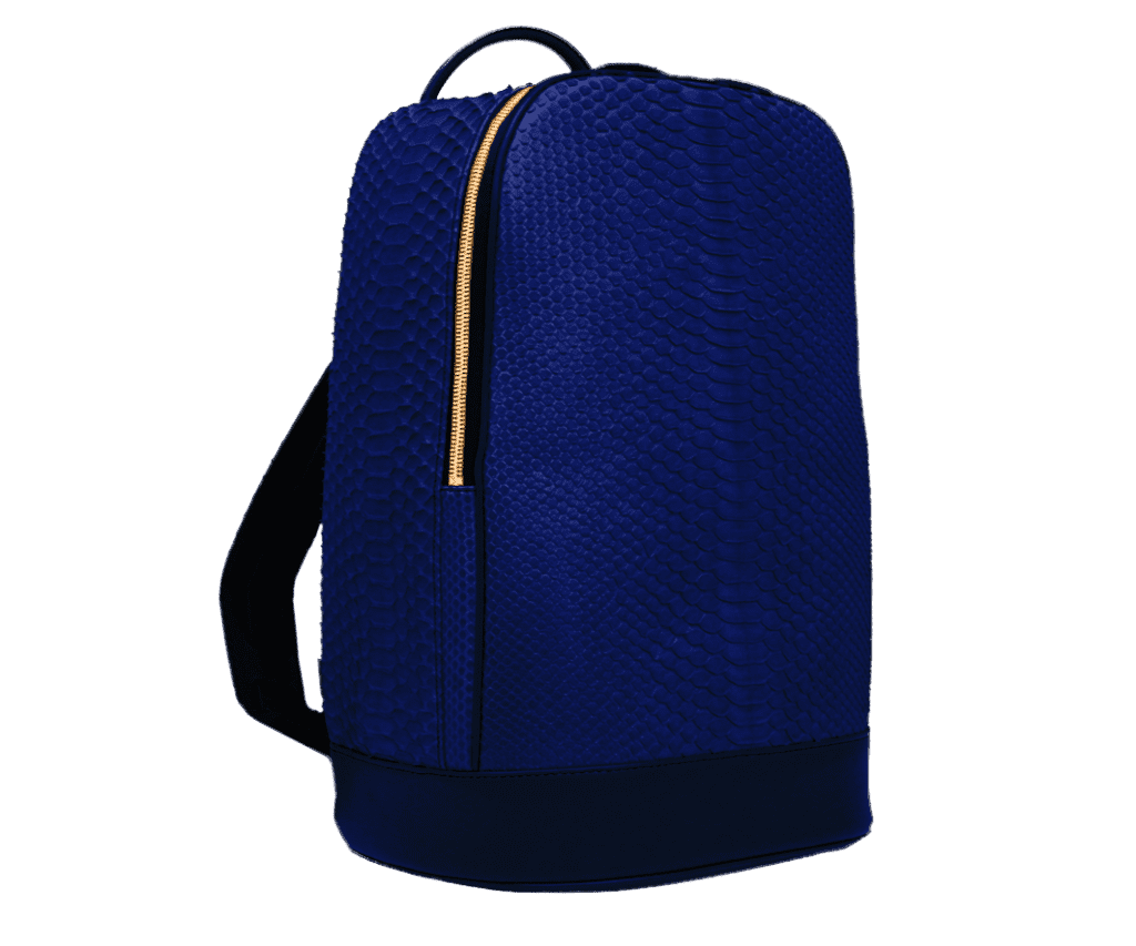 Dark blue python backpack