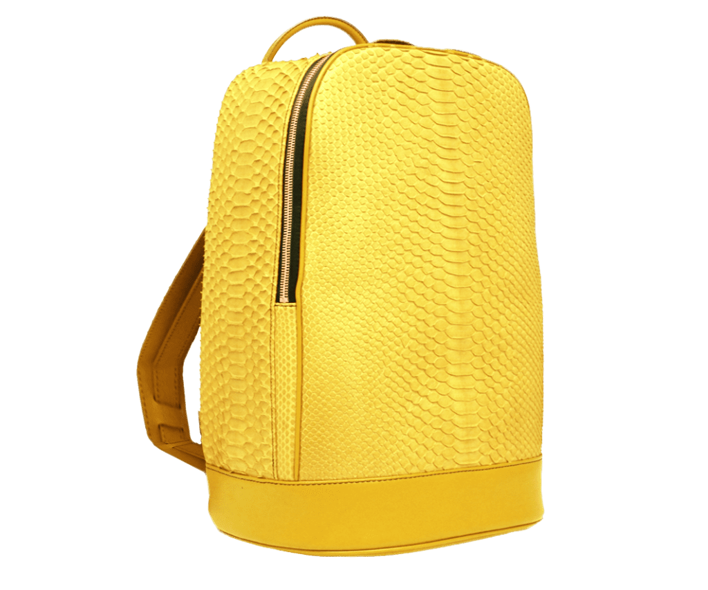 Yellow python backpack