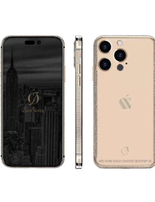 24K Rose Gold Iphone 16 Pro Max Diamonds