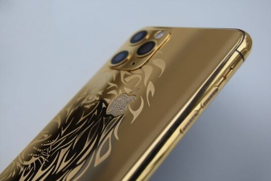 24k gold iphone 12 pro lion diamonds2