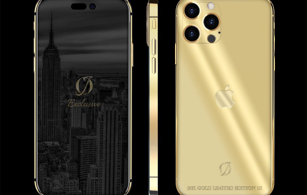 custom iphone 14 pro gold