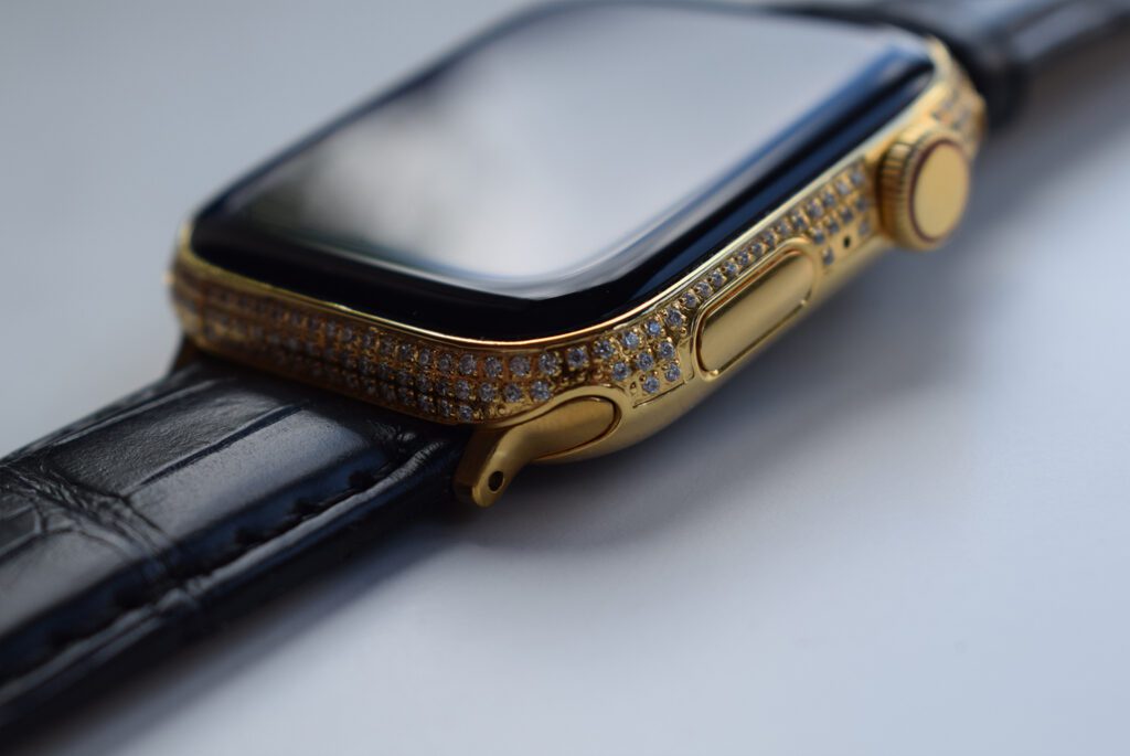 24k gold apple watch 8 diamonds swarovski