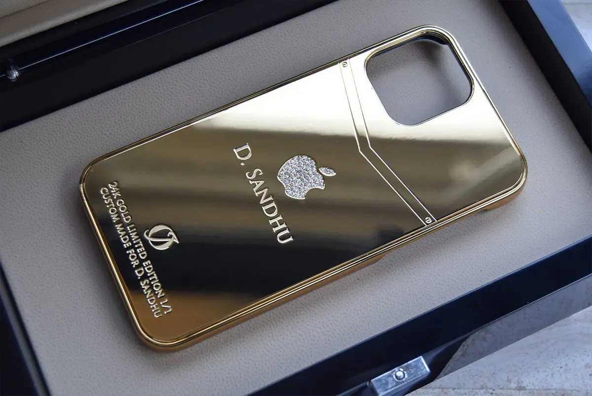 Silver Caseluxury Gold Plated Iphone 14 Pro Max Case - Water