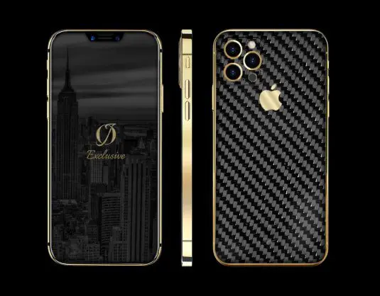 24k gold iphone 12 pro 3k carbon