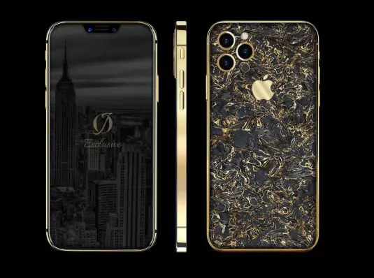 24k gold iphone 12 pro carbon gold