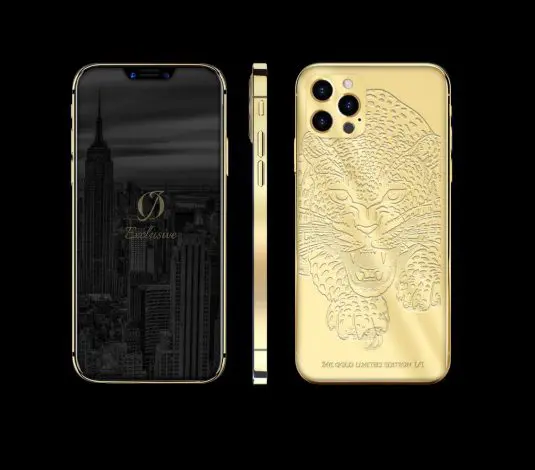 24k gold iphone 12 pro tiger