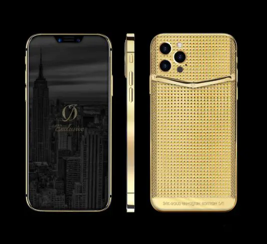24k gold iphone 12 pro vanquish clous de paris 1