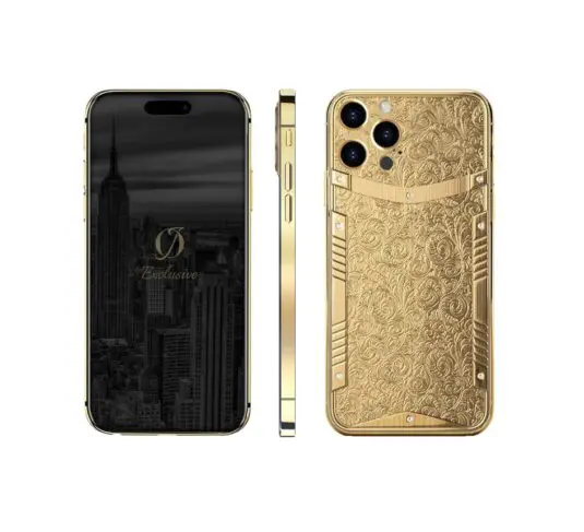 24k gold iphone 15 pro max flower edition
