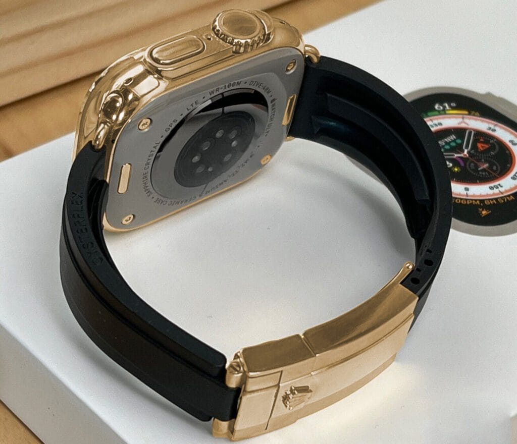 24k rose gold apple watch ultra rolex strap