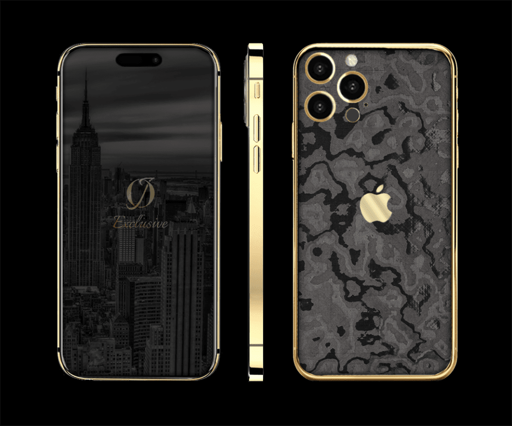 24k gold Iphone 14 pro Carbon camo
