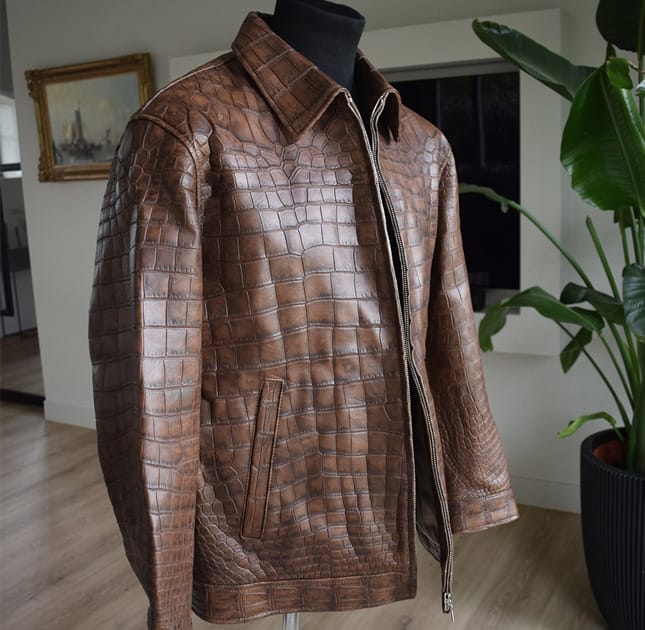 BESPOKEDESIGNCROCODILEJACKET bespoke crocodile jacket