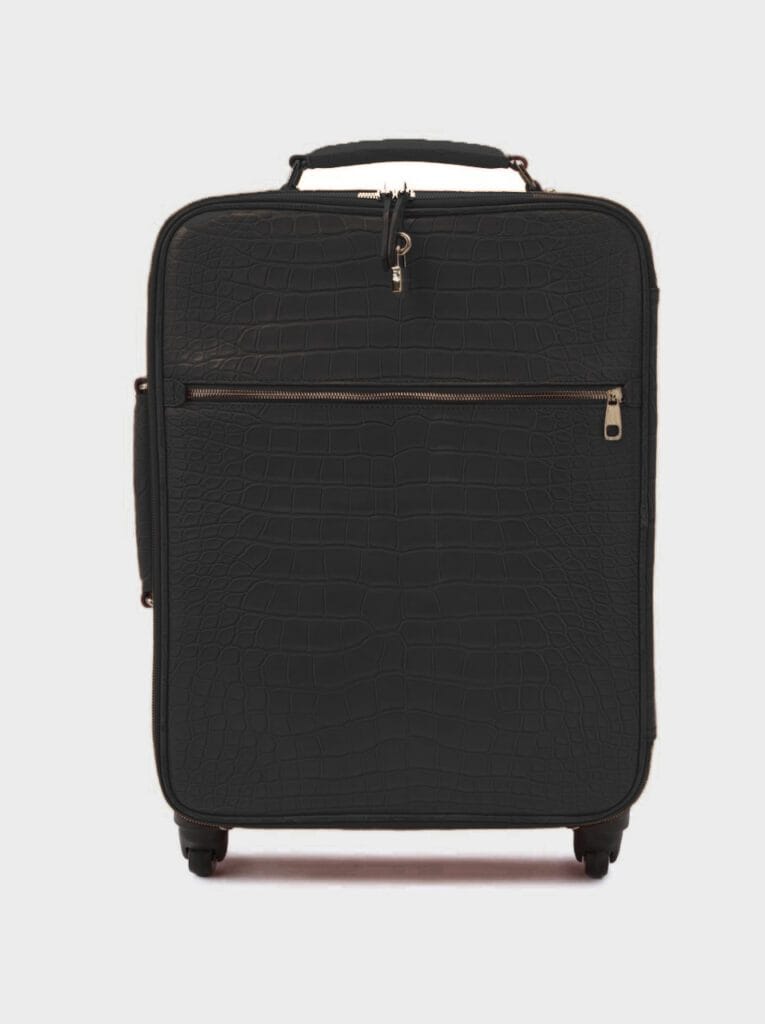 BLACK CROCODILE LUGGAGE FRONT