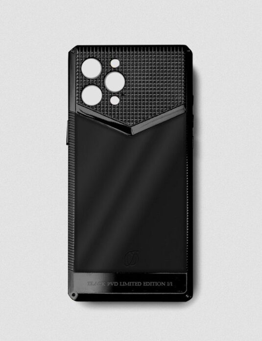 Black metal iphone case 14 pro max