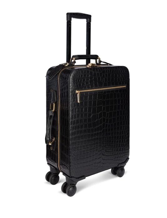 Luxury Crocodile Suitcase black