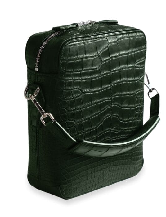 GREEN CROCODILE CROSSBODY BAG