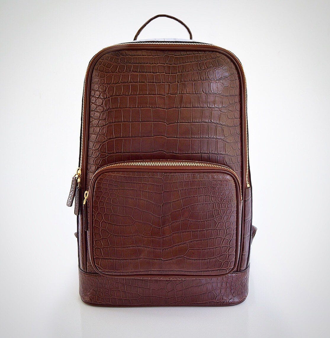 Brown crocodile backpack