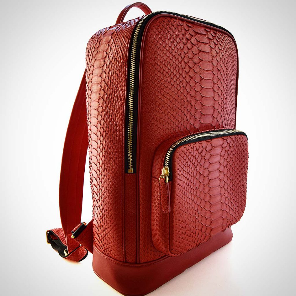Genuine python backpack luxury backpack