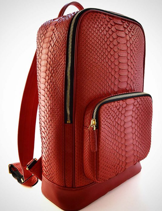 Genuine python backpack luxury backpack