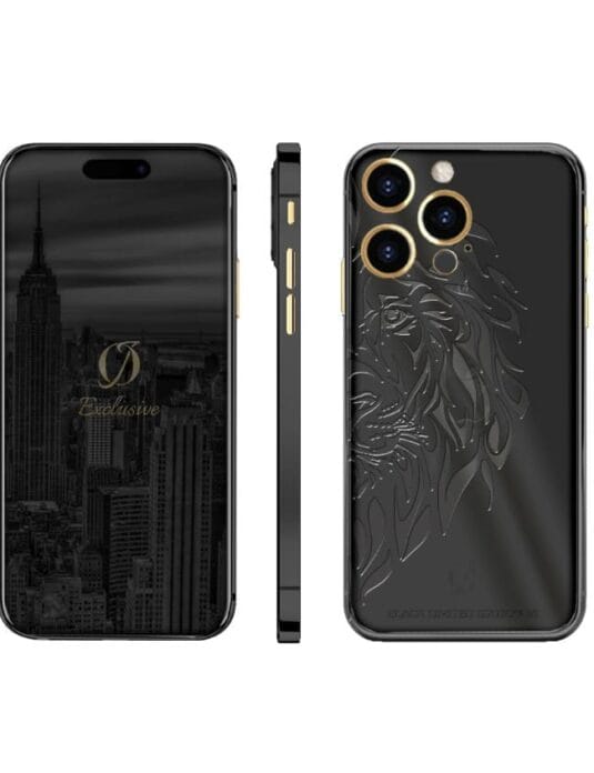 Gold Black Iphone 16 Pro Max Lion