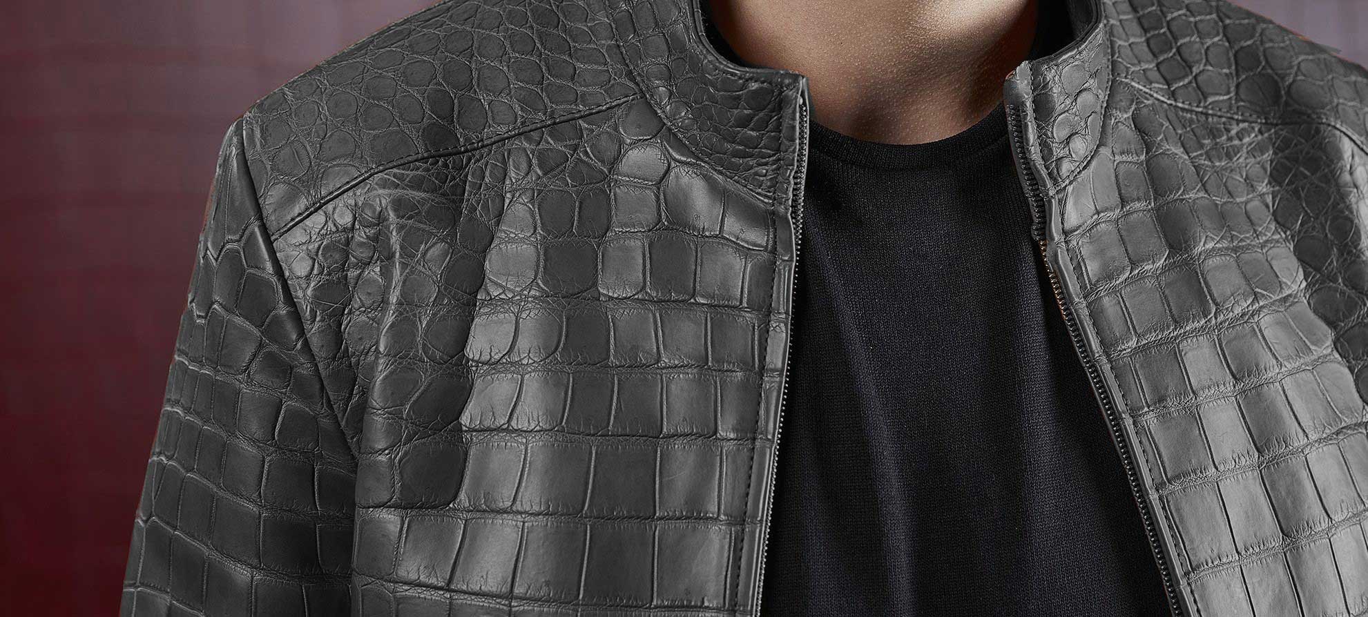Genuine Crocodile Leather Jacket Custom Crocodile Jacket Luxury
