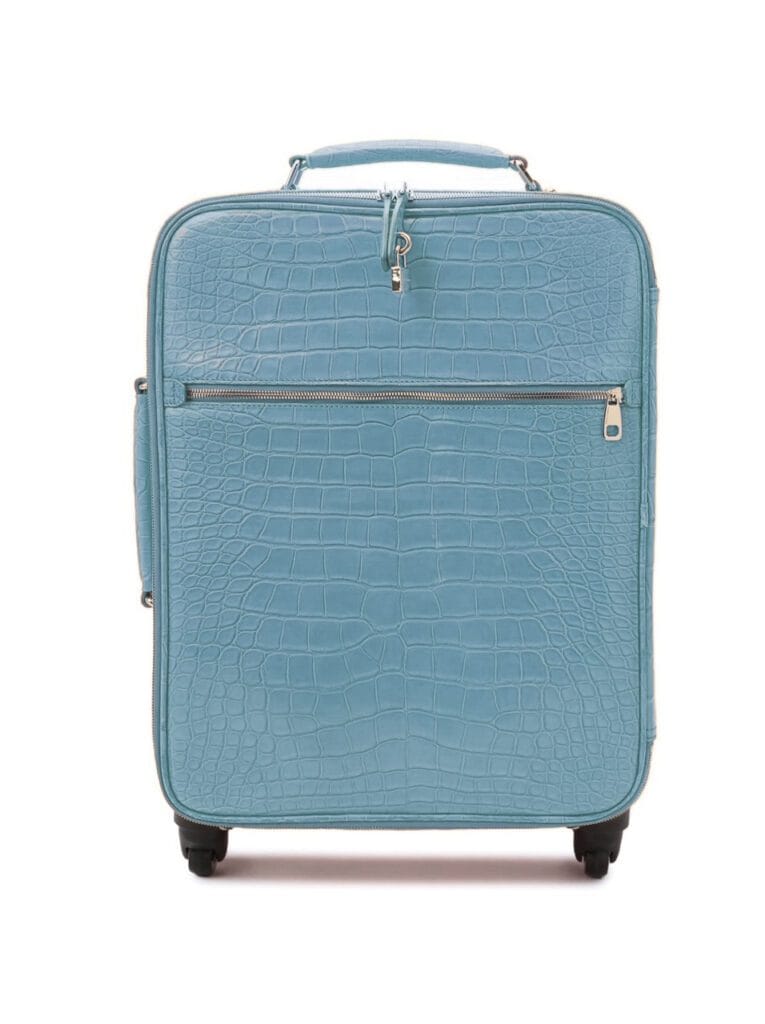 LIGHT BLUECROCODILE LUGGAGE FRONT