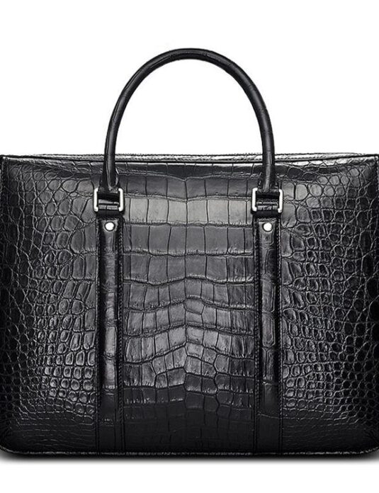 Luxury black crocodile Business Briefcase for Men1