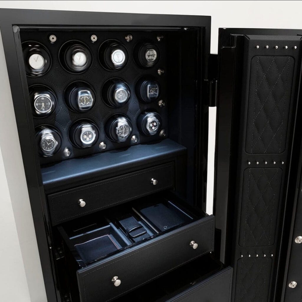 Glossy Black Custom Safe interior