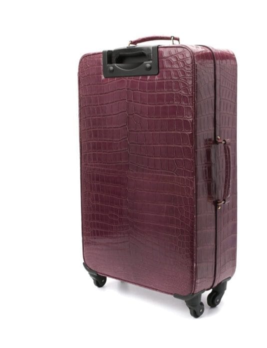 PURPLE CROCODILE LUXURY LUGGAGE BACK