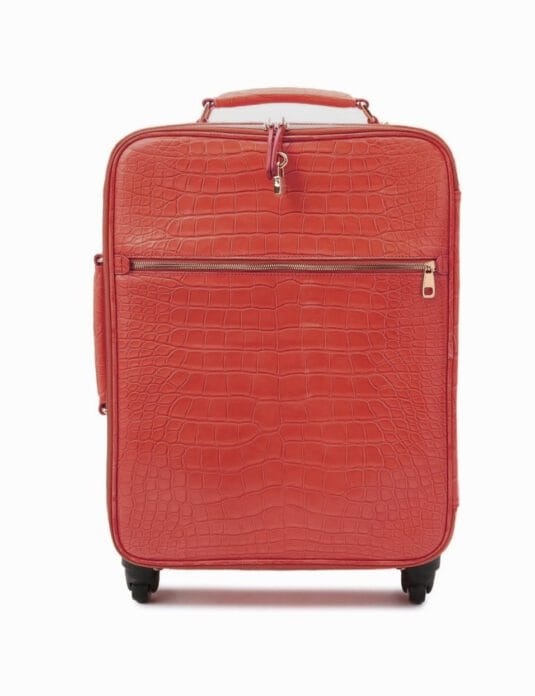 RED CROCODILE LUGGAGE FRONT