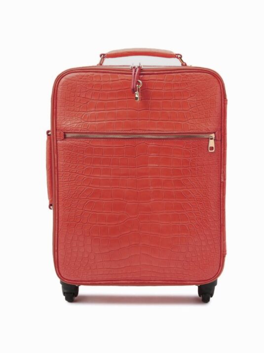 RED CROCODILE LUGGAGE FRONT