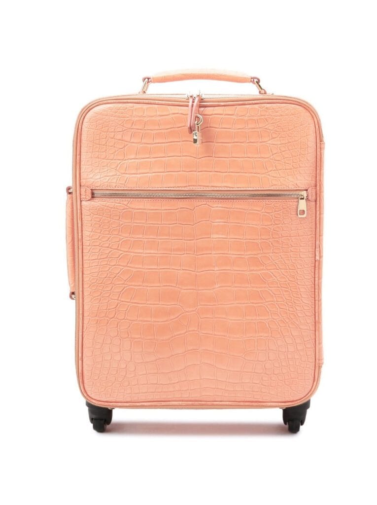 ROSE CROCODILE LUGGAGE FRONT