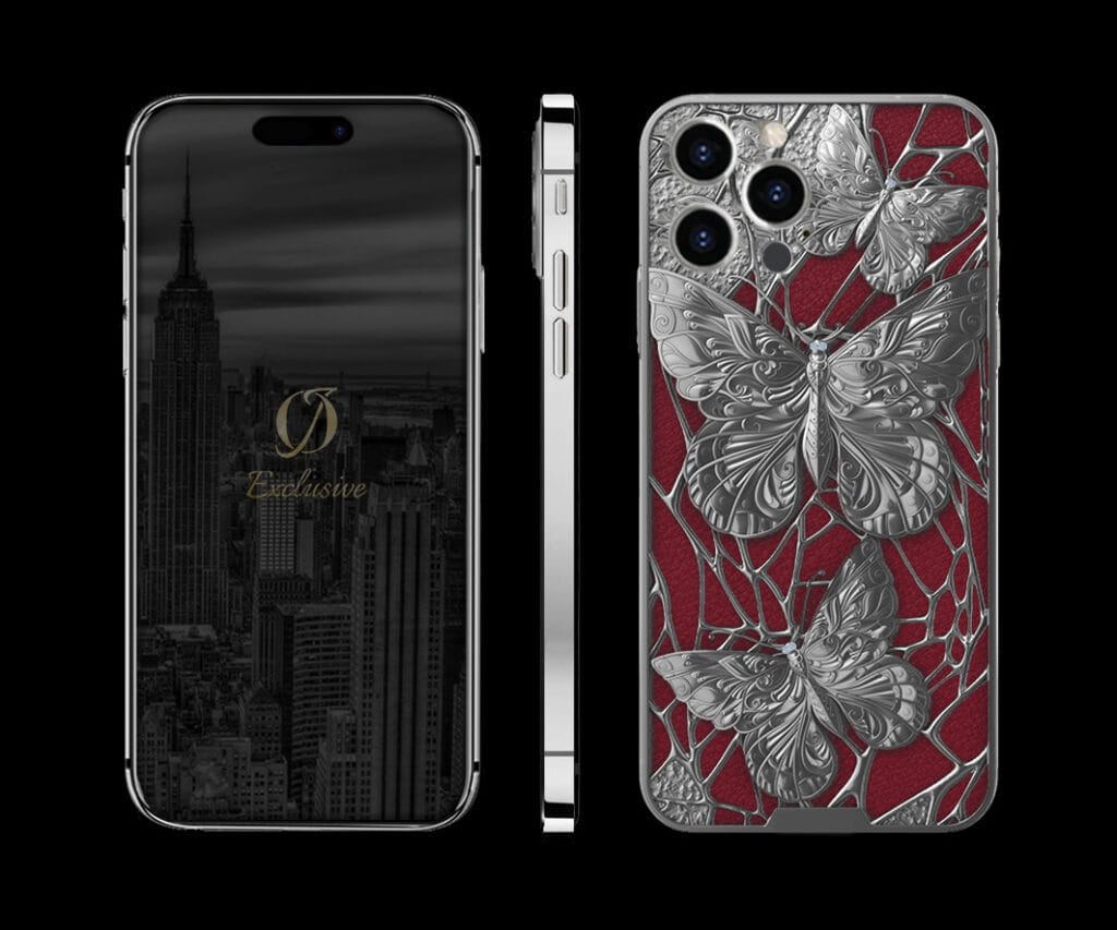 SILVER IPHONE 14 PRO MAX BUTTERFLY2