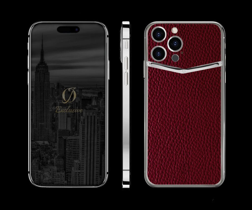 SILBER IPHONE 14 PRO MAX LEDER