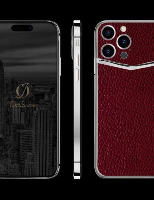 SILVER IPHONE 14 PRO MAX LEATHER