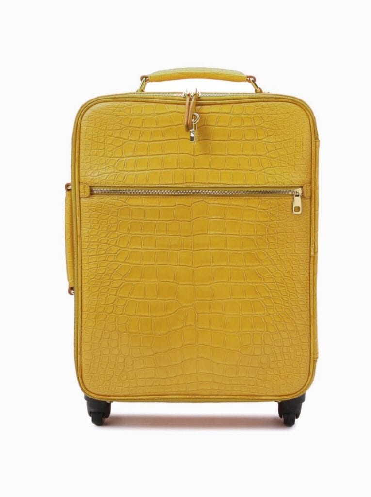 YELLOW CROCODILE LUGGAGE FRONT