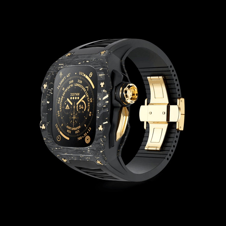 Apple Watch Ultra Coque Luxe, Boîtier Apple Watch en carbone