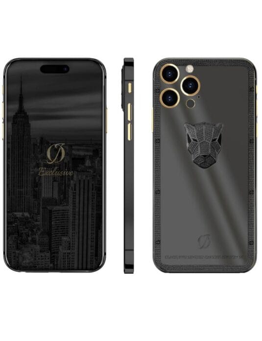 gold black CARTIER IPHONE 15 PRO MAX