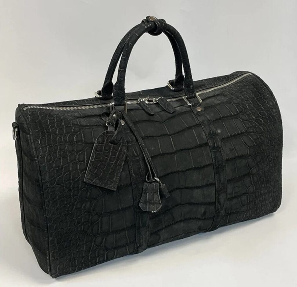 nubuck Crocodile duffle