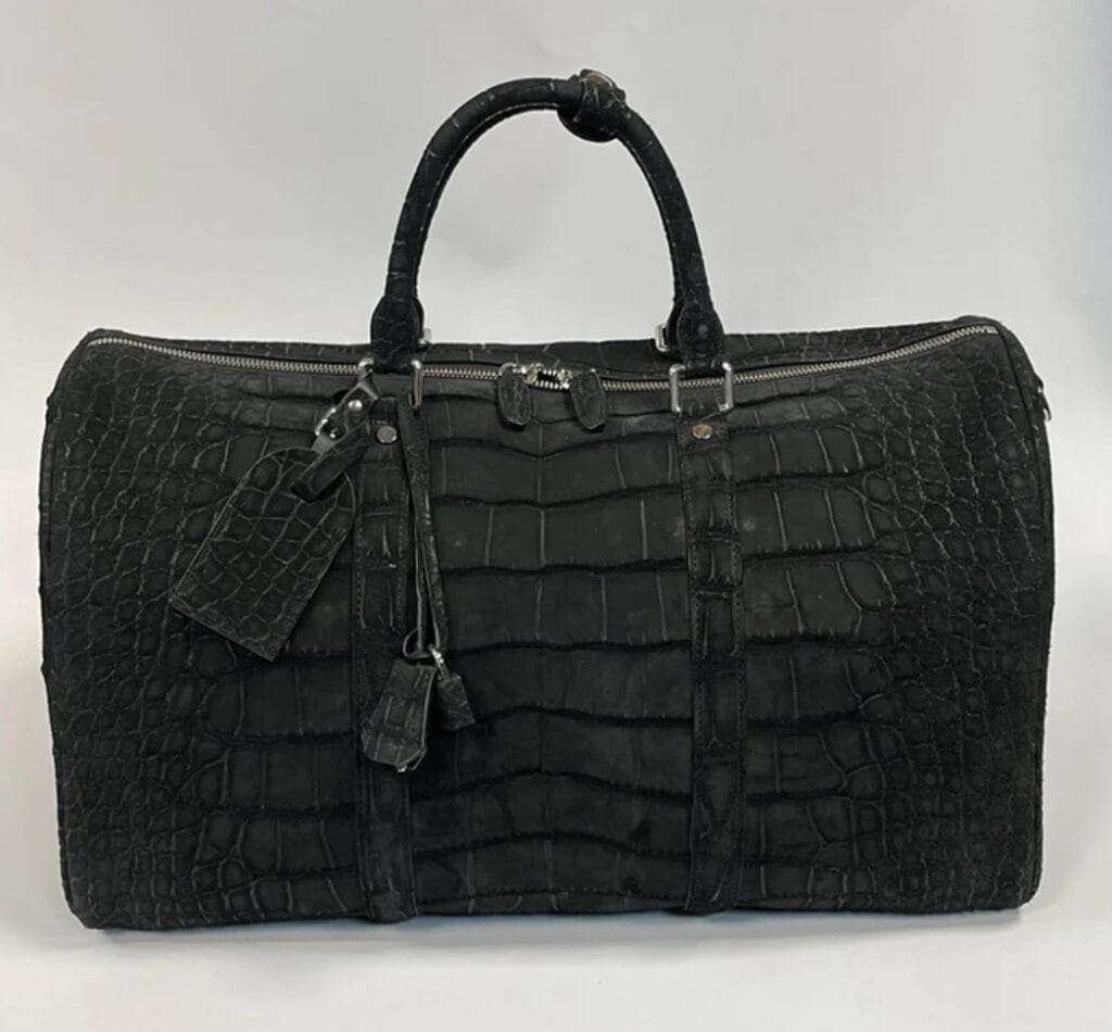 nubuck Crocodile duffle