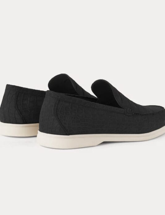 black nubuck crocodile summer walk back