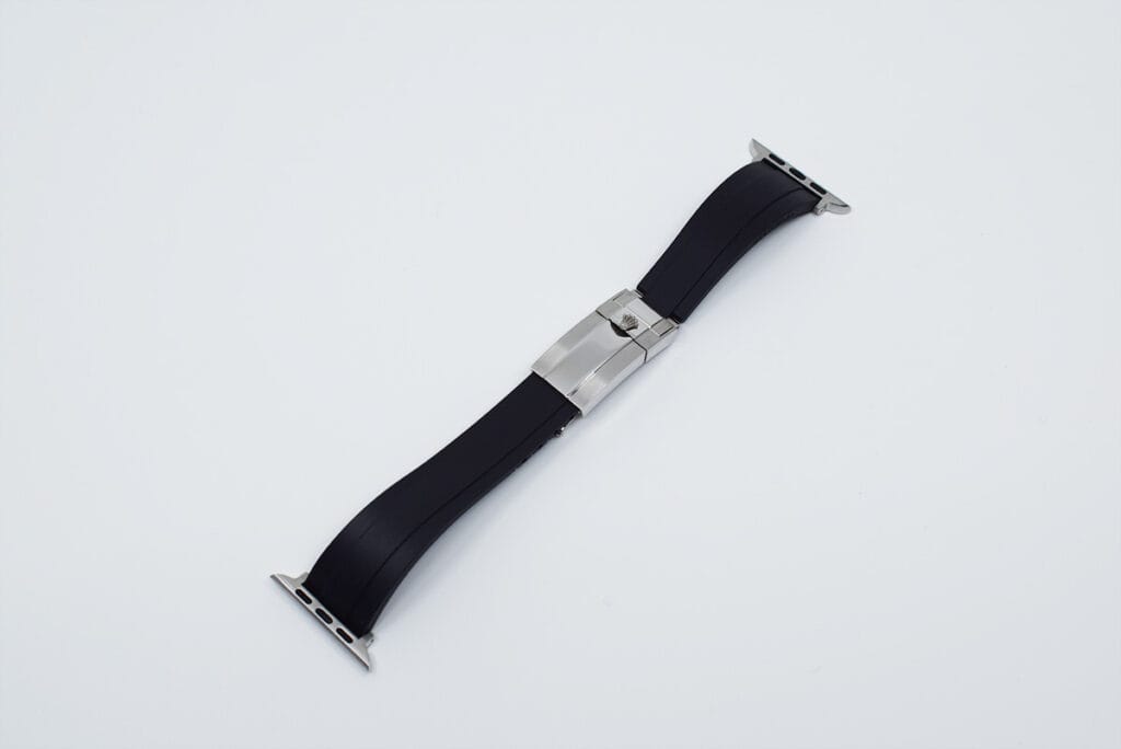 black rolex silver band