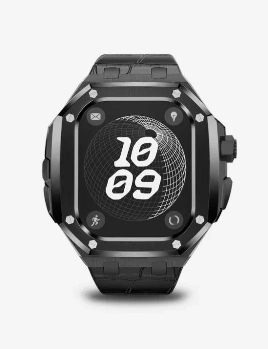 حافظة ساعة أبل الترا من التيتانيوم باللون الأسود