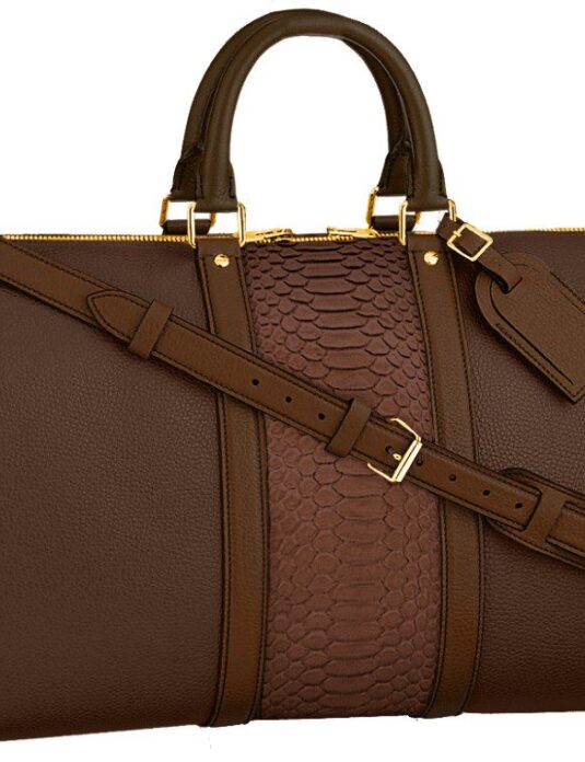 brown leather duffle bag lv design brownpython
