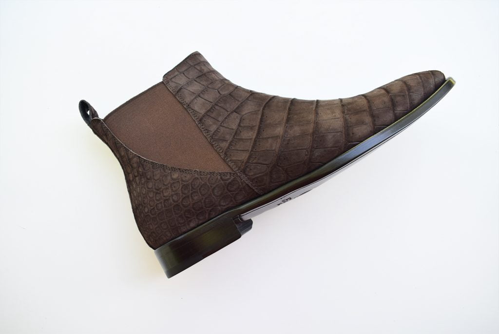 ZAPATOS DE COCODRILO NOBUCK MARRÓN